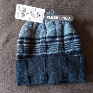 Men's Grand Sierra Knit Winter Hat, Stripe Cuffed, NWT